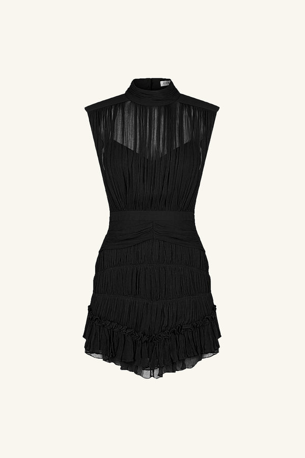 Safira Sleeveless Ruched Mini Dress | Black | Dresses | Shona Joy Shona Joy US Safira Sleeveless Ruched Mini Dress | Black | Dresses | Shona Joy Shona Joy US
