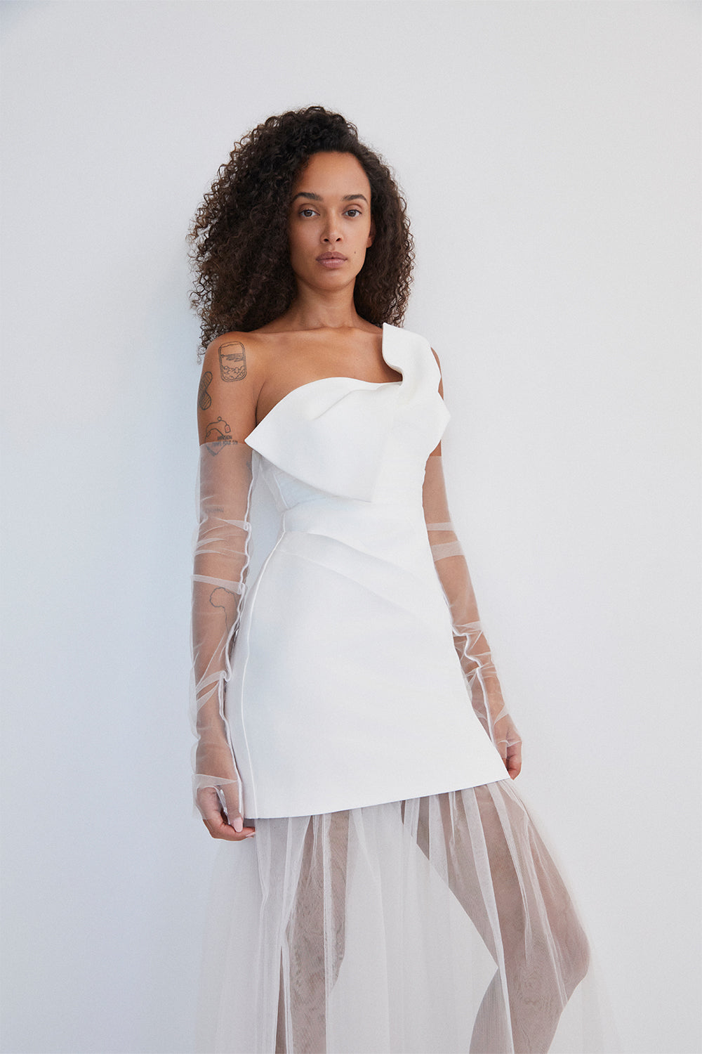Otis Twist Knot Mini Dress | Ivory | Dresses | Shona Joy – Shona