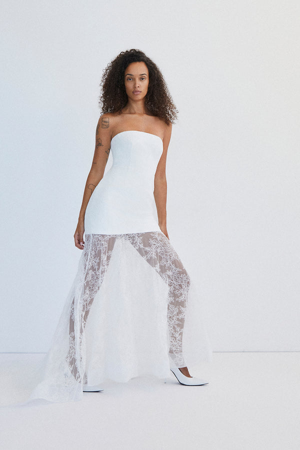 Elysian Strapless Lace Gown | Ivory | Dresses | Shona Joy Shona Joy US Elysian Strapless Lace Gown | Ivory | Dresses | Shona Joy Shona Joy US