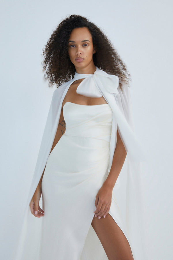 Shona Joy - Lucent Cape - Ivory - Bridesmaids Dress Shona Joy - Lucent Cape - Ivory - Bridesmaids Dress