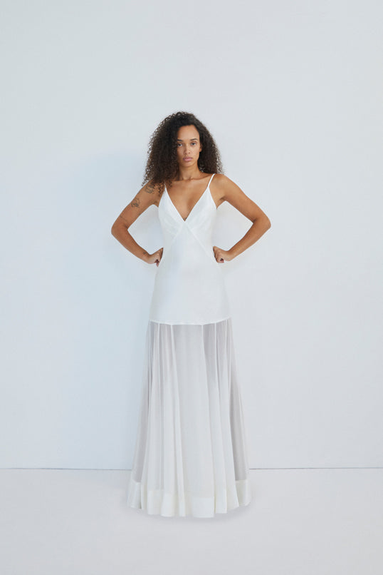 Shona Joy - Moraya Plunged Maxi Dress - Ivory - Bridesmaids Dress Shona Joy - Moraya Plunged Maxi Dress - Ivory - Bridesmaids Dress