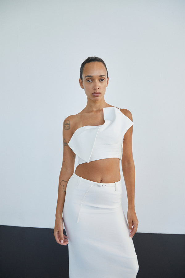 OTIS TWIST KNOT TOP - IVORY