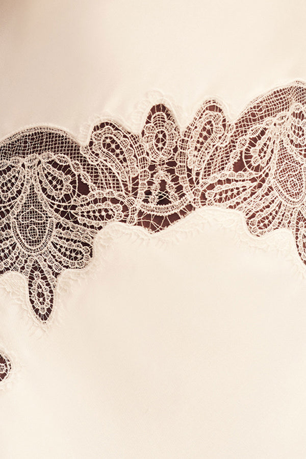 STRATUS LACE HIGH NECK MAXI DRESS - IVORY