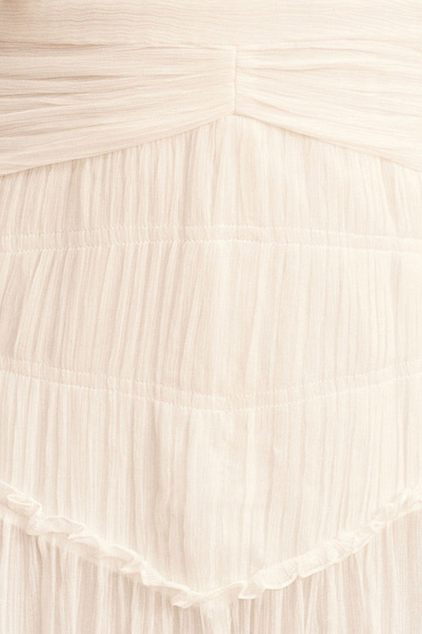 CLEMENCE HIGH NECK MAXI DRESS - IVORY