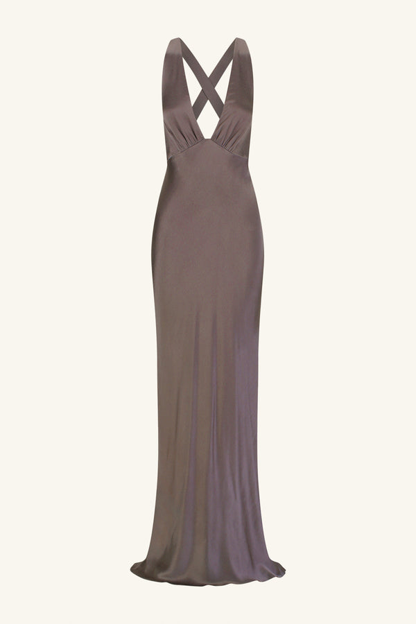 La Lune Plunged Cross Back Maxi Dress | Graphite | Dresses | Shona Joy Shona Joy US La Lune Plunged Cross Back Maxi Dress | Graphite | Dresses | Shona Joy Shona Joy US