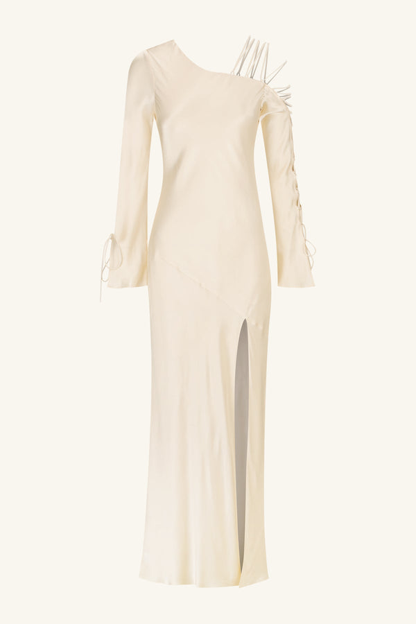 NORA LACE DETAIL MAXI DRESS - CREAM_G