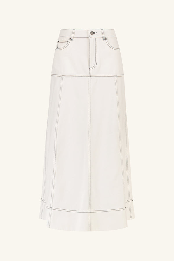 HANA PANELLED MIDI SKIRT_G