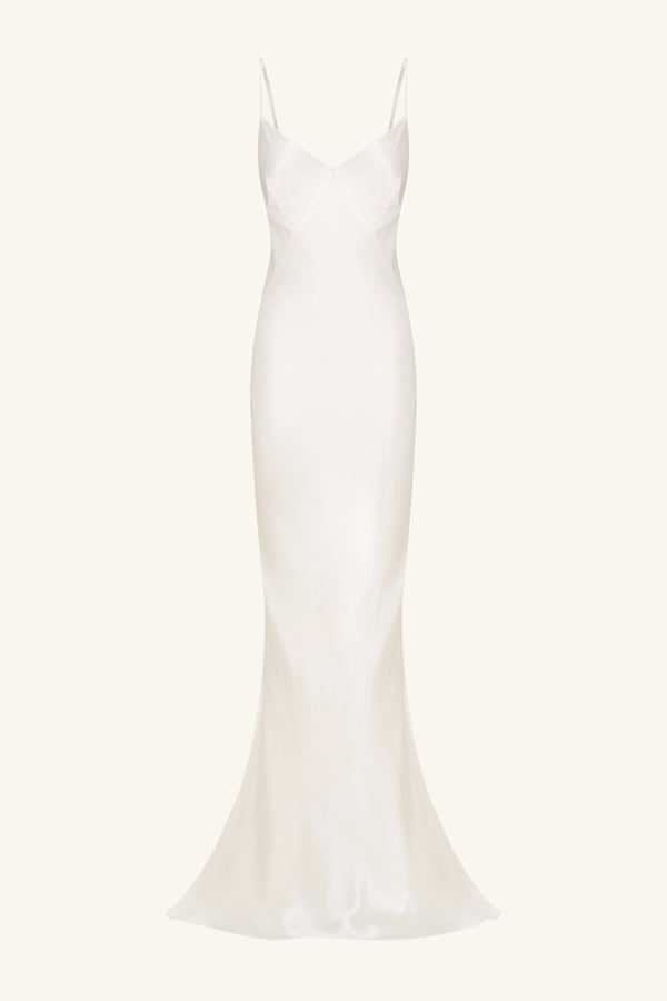 LA LUNE LOW BACK GOWN - WHITE_G