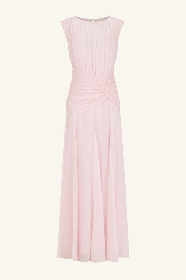 amina midi dress in pink amina - amelie floral pink