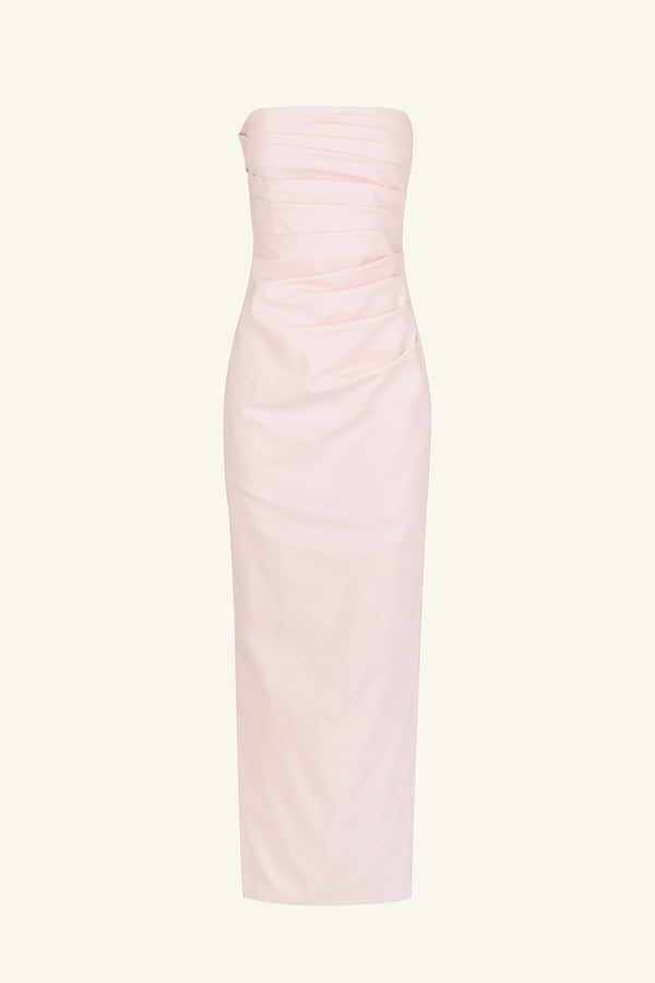 shona joy draped maxi dress Shona Joy La Lune Cross Draped Maxi Dress in Desert Rose