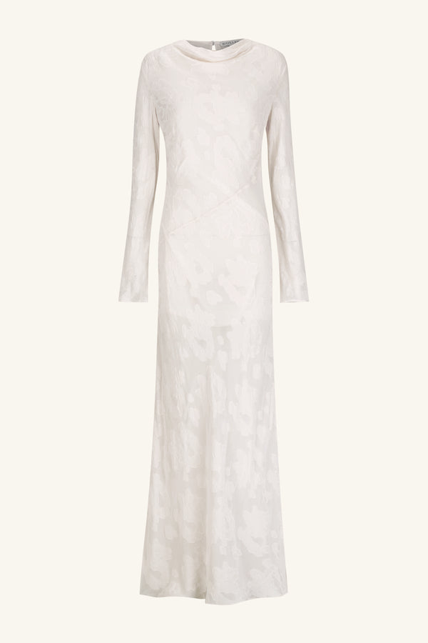 BOWERY LONG SLEEVE MAXI DRESS - MILK_G