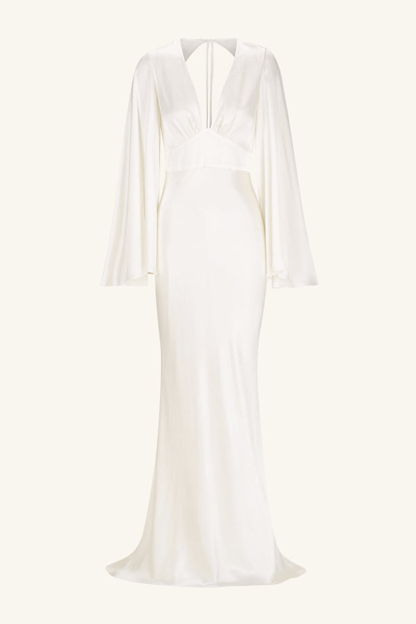 LA LUNE BACKLESS GOWN - WHITE_G