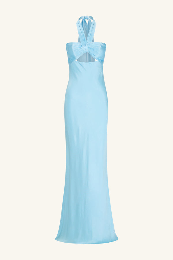 La Lune Ruched Halter Maxi Dress | Iceberg Blue | Dresses | Shona Joy Shona Joy US La Lune Ruched Halter Maxi Dress | Iceberg Blue | Dresses | Shona Joy Shona Joy US