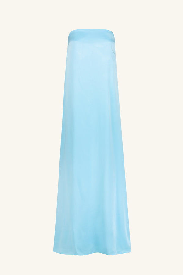 shona joy la lune strapless column satin maxi dress Shona Joy - La Lune Strapless Column Maxi Dress - Cream