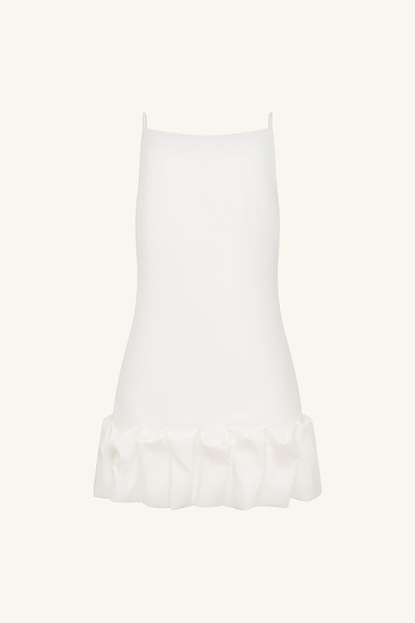 OTIS BUBBLE HEM MINI DRESS - IVORY_G
