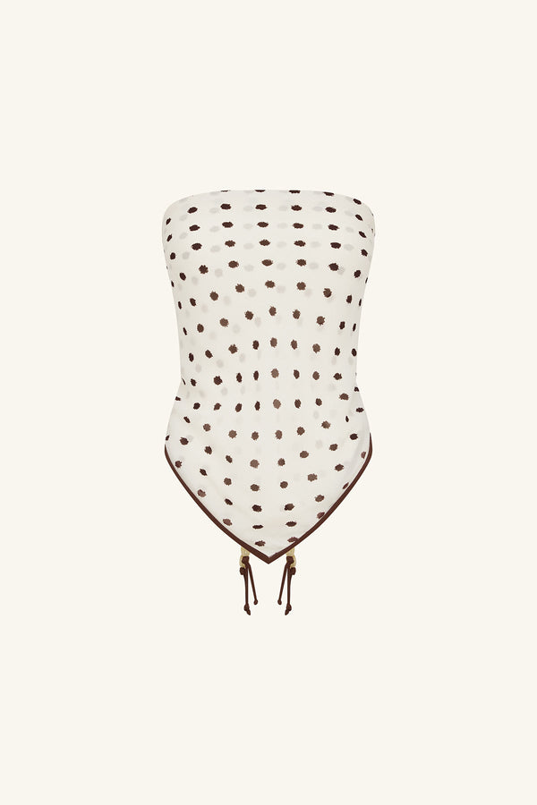 HOUSTON SCARF - BLANC POLKA_G