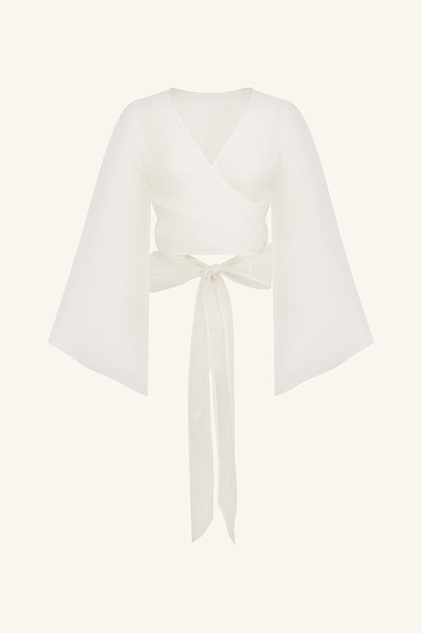 LIA SILK WRAP TOP_G