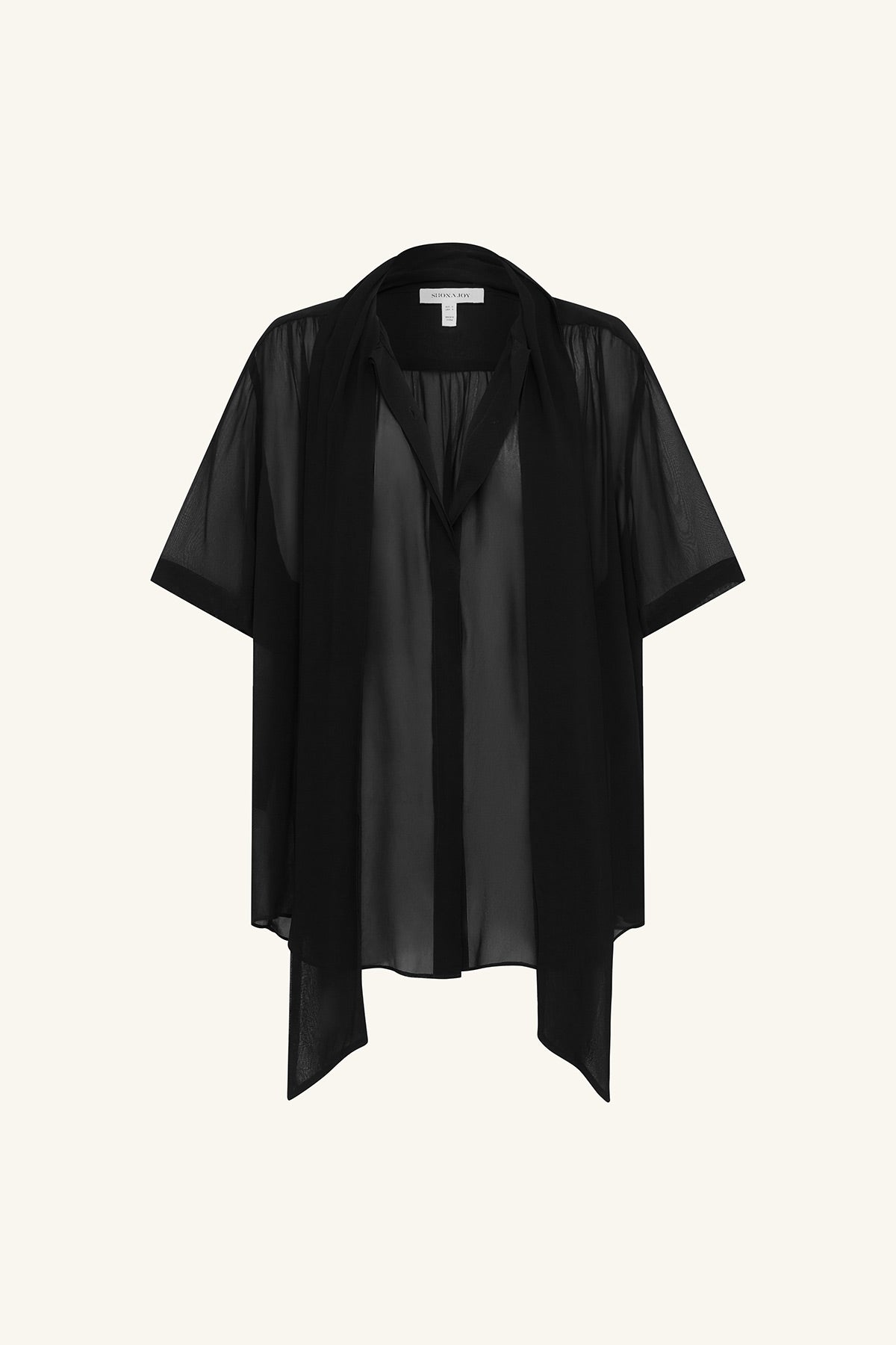 Juno Scarf Shirt | Black | Tops | Shona Joy – Shona Joy US