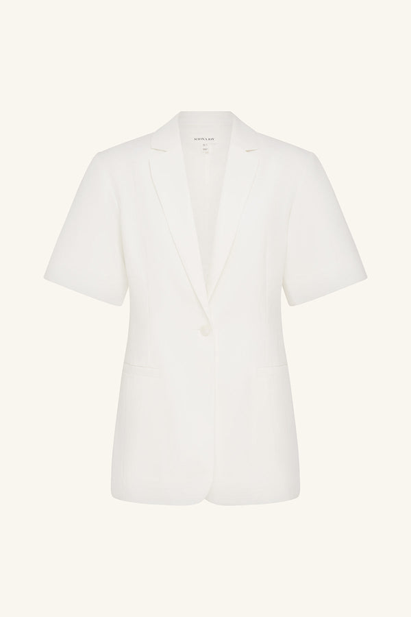 FELIX SHORT SLEEVE BLAZER - COCONUT_G