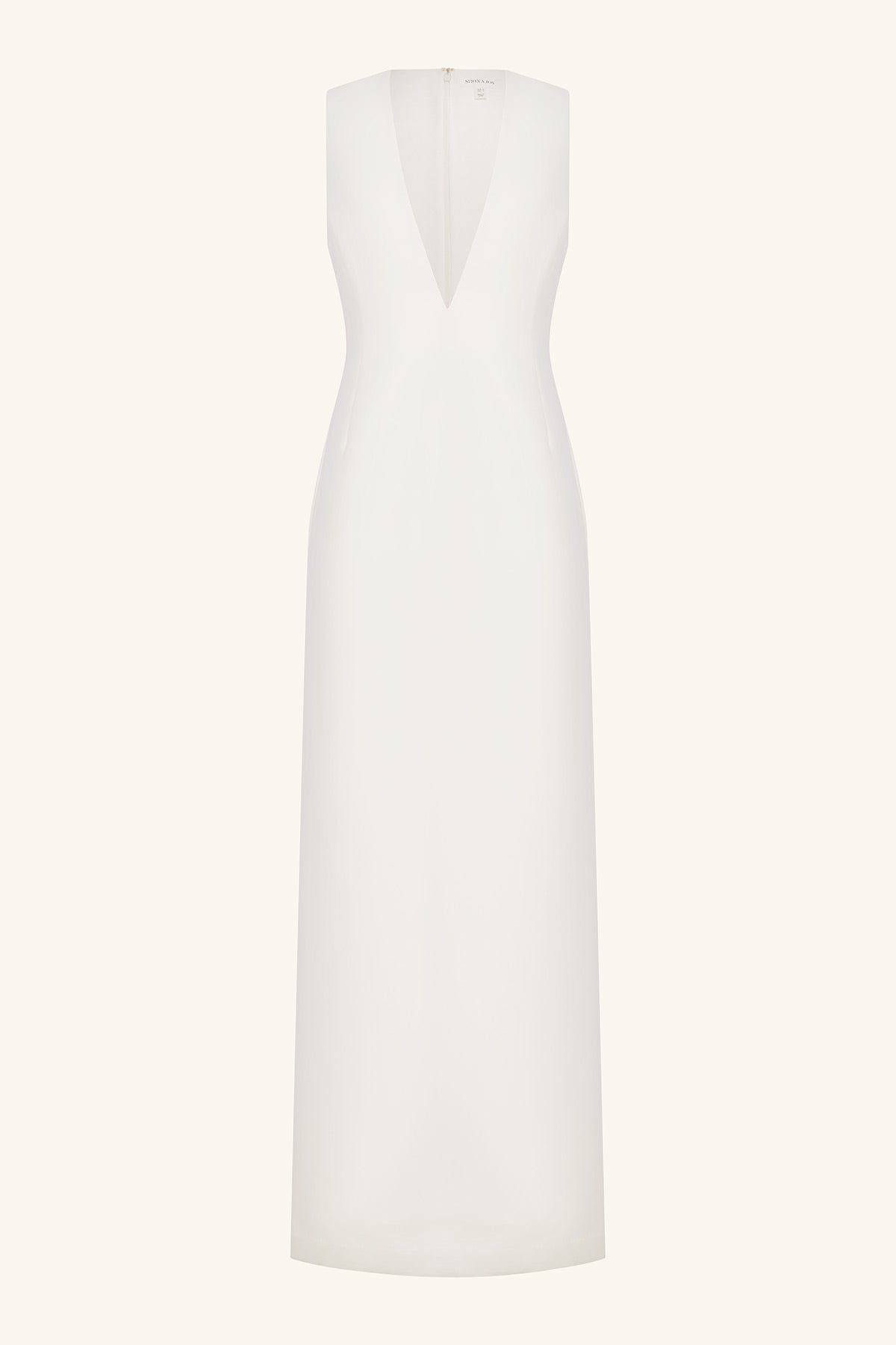 Otis Plunged Fitted Maxi Dress | Ivory | Dresses | Shona Joy