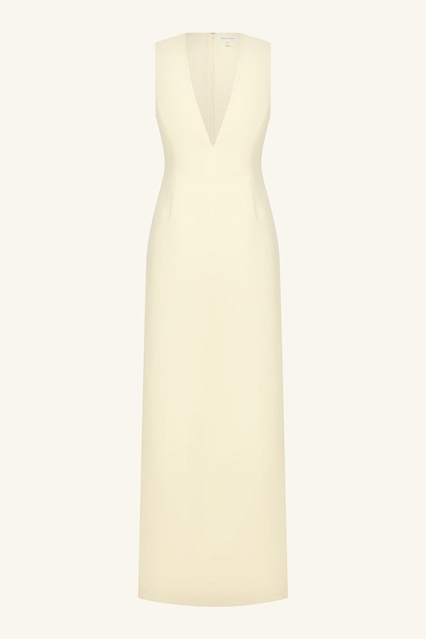 OTIS PLUNGED FITTED MAXI DRESS - YUZU_G