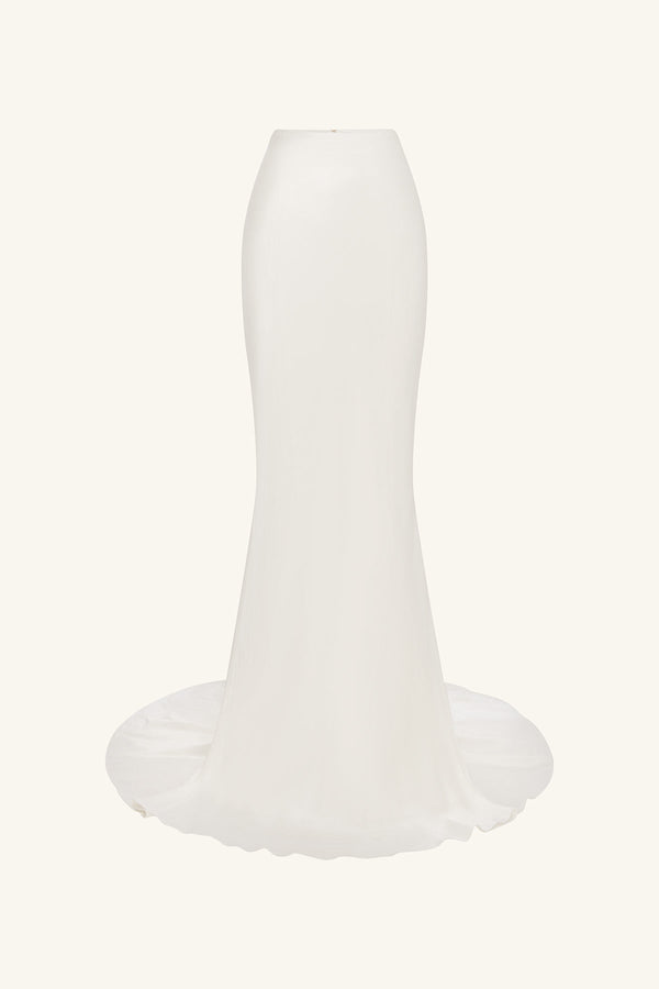 LA LUNE HIGH WAIST MAXI SKIRT - WHITE_G