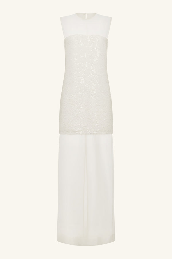 AMERIE SILK SEQUIN MAXI DRESS - GLISTEN_G