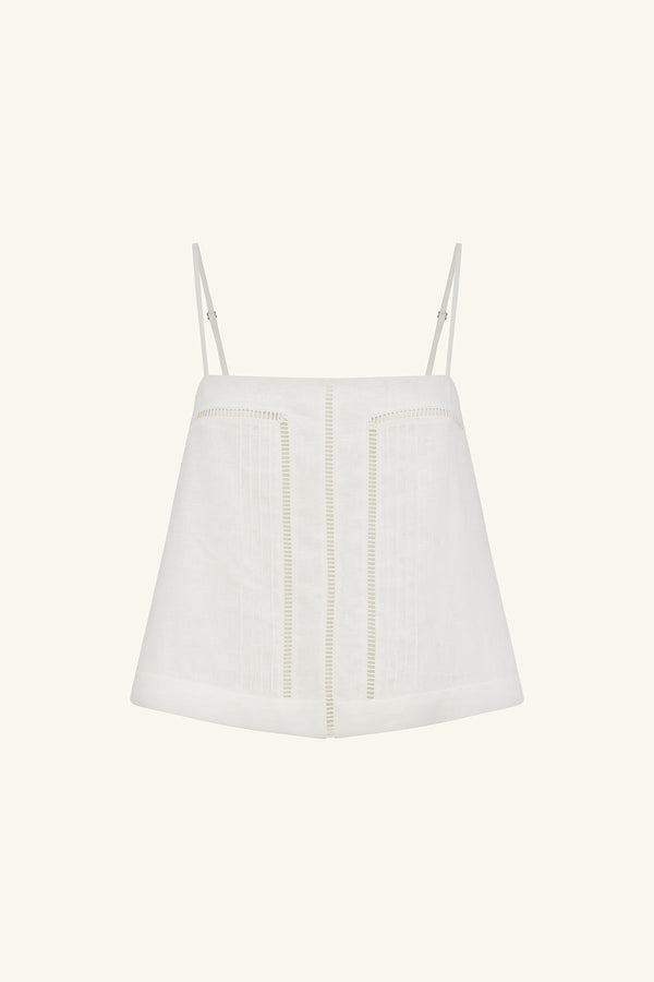 TOMMY LINEN CAMI - IVORY_G