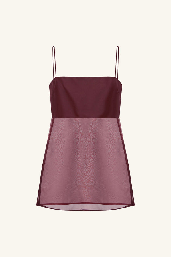 TIBBY SILK ORGANZA CAMI - PORT ROYALE_G