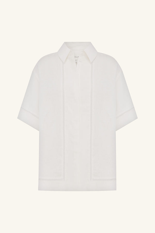 TOMMY LINEN SHIRT - IVORY_G
