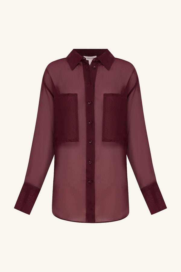 TIBBY SILK ORGANZA SHIRT - PORT ROYALE_G