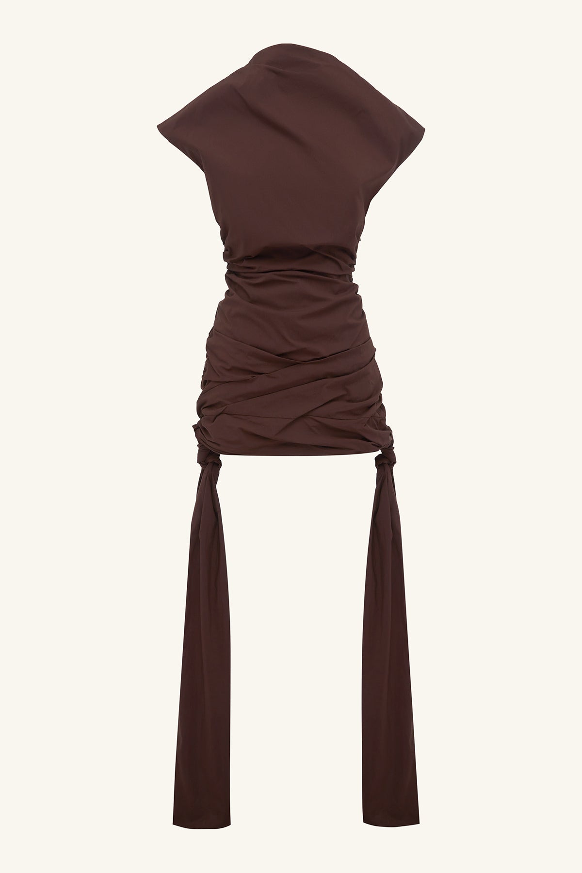 Campbell Draped Tie Mini Dress | Ristretto | Dresses | Shona Joy