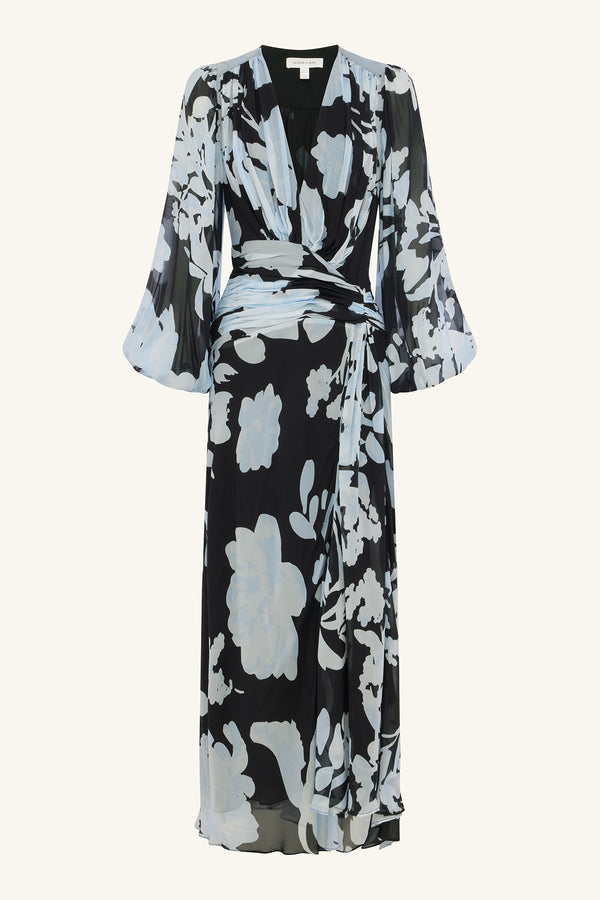 shona joy ruched dress La Lune Ruched Bodice Midi Dress