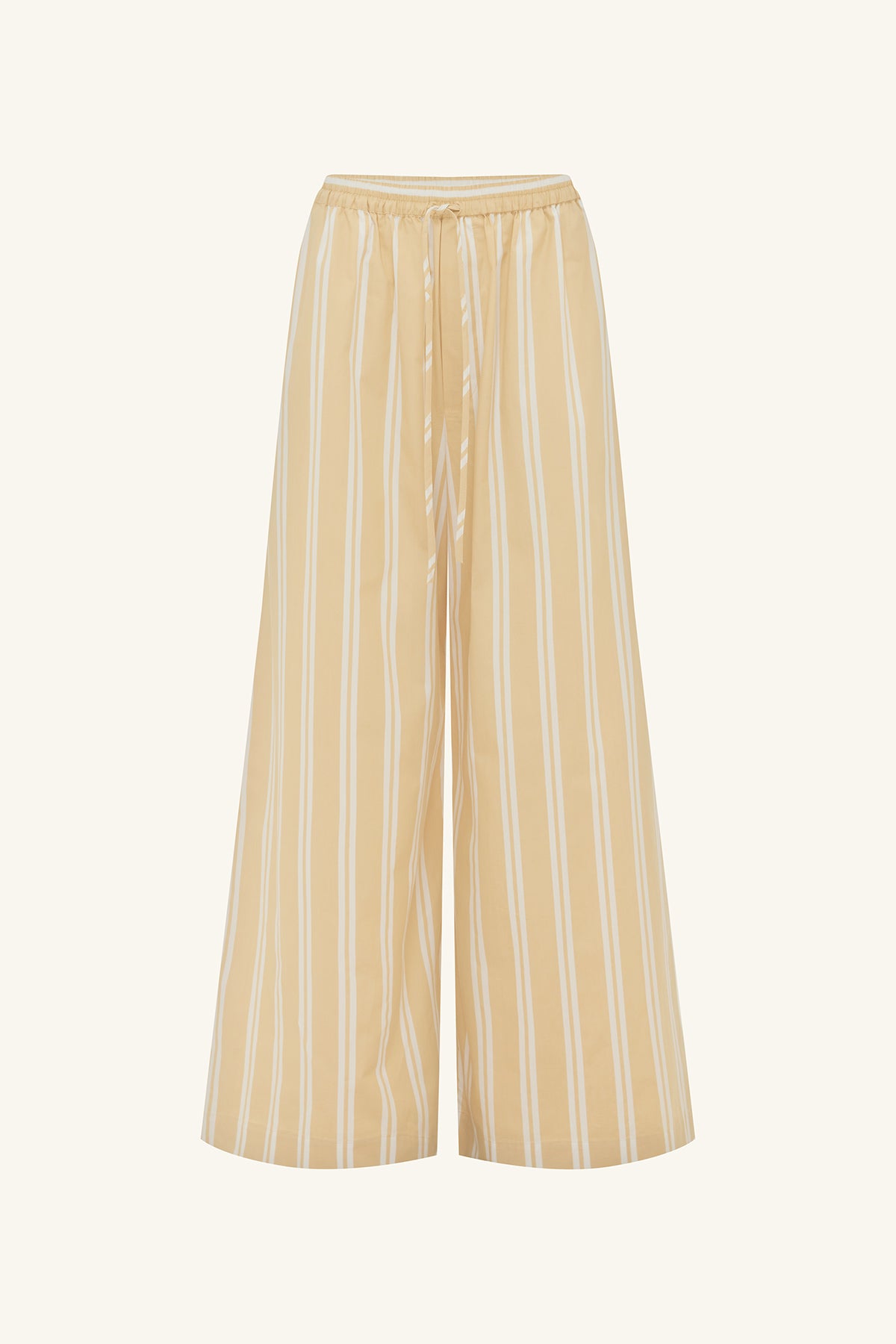 Omri Cotton Wide Leg Pant | Sand Stripe | Pants | Shona Joy