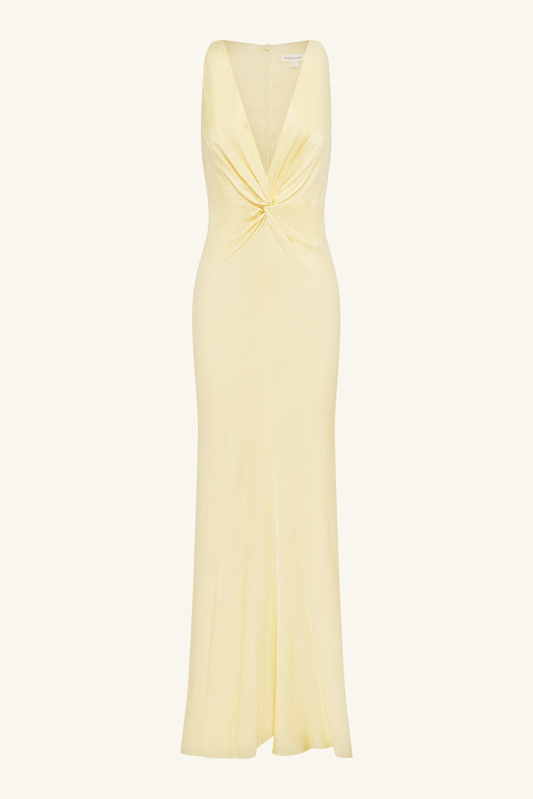 LA LUNE LOW TWIST MAXI DRESS - LEMON_G