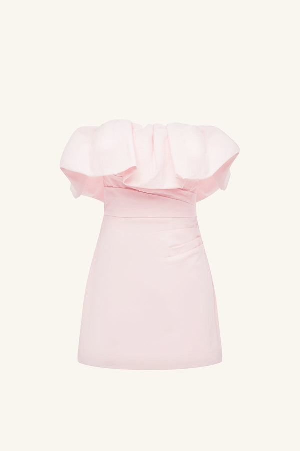 CAMPBELL STRAPLESS BUBBLE MINI DRESS - BALLERINA_G