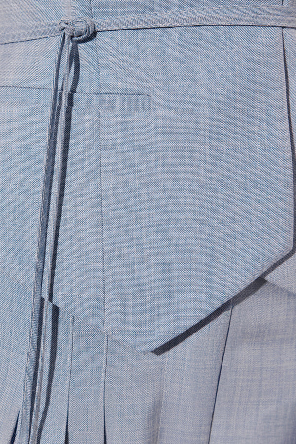 ASHER BELTED VEST - CHAMBRAY BLUE_SW