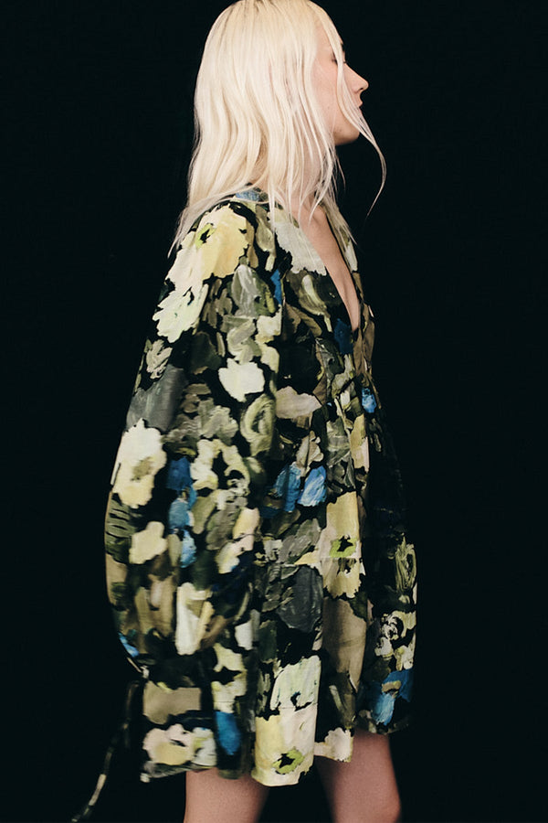 WEYES LONG SLEEVE MINI DRESS