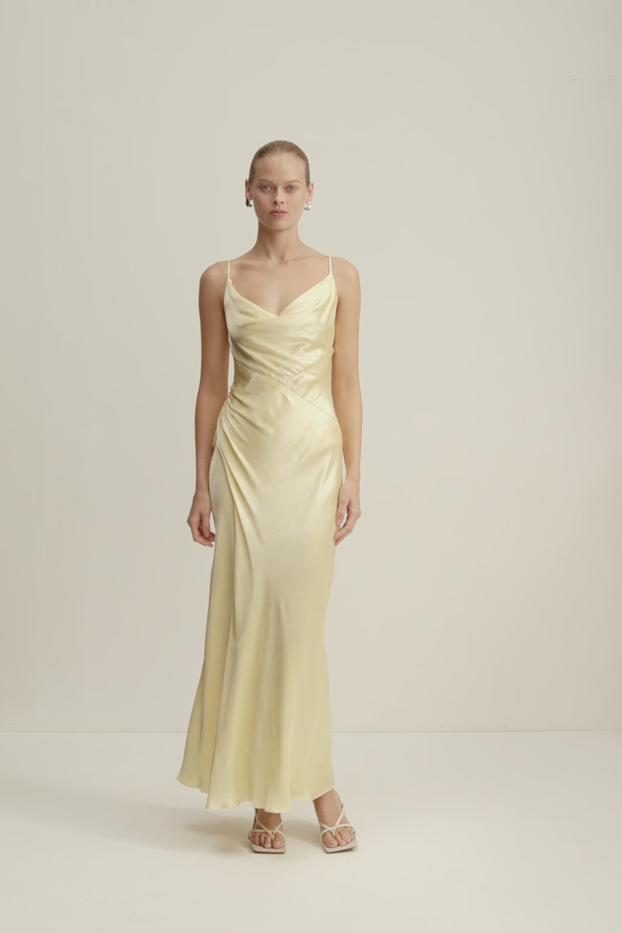 【shonai☆】 La Lune Cowl Neck Midi Dress | Lemon | Dresses | Shona Joy – Shona