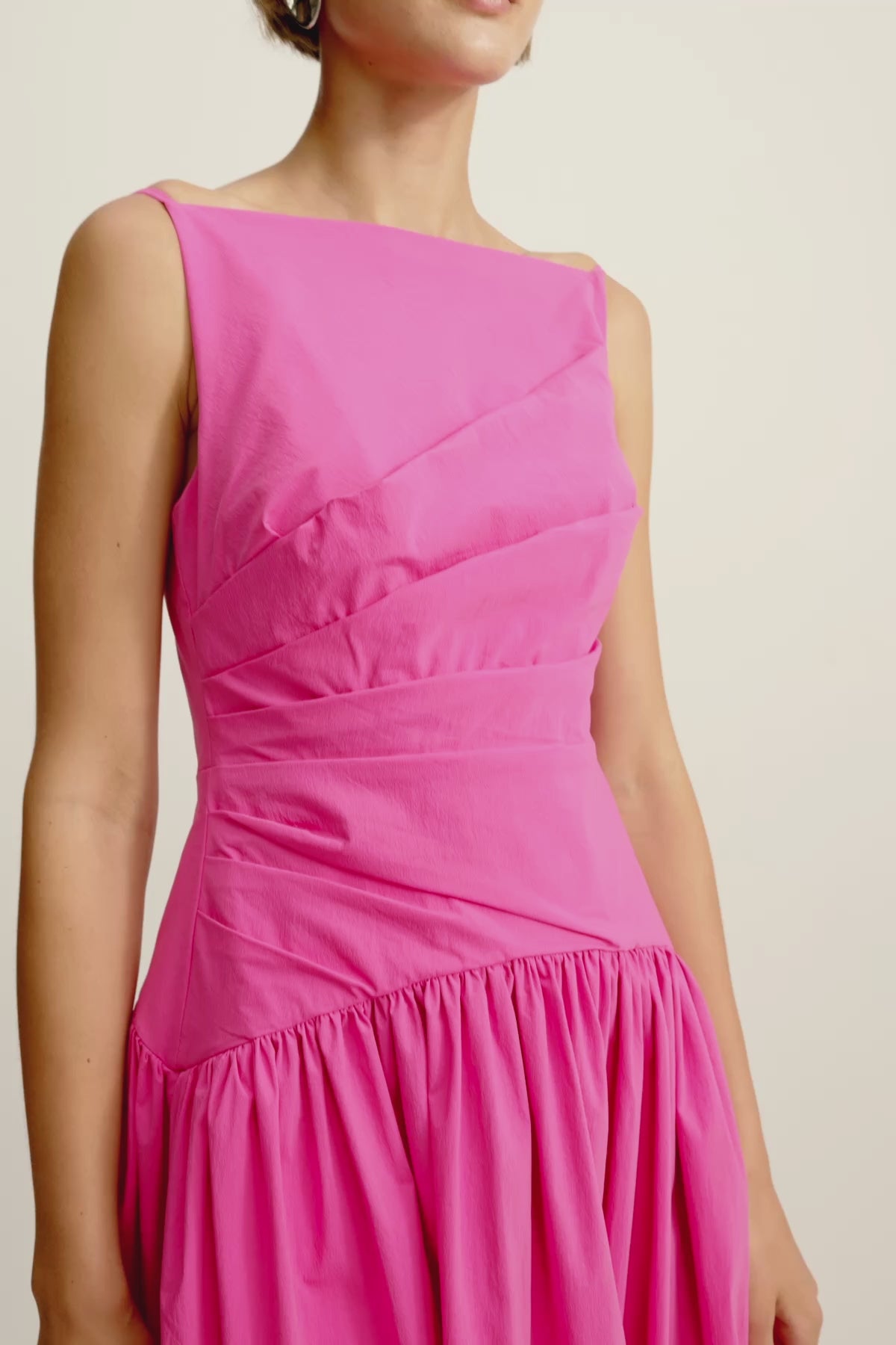 donmama Campbell Square Neck Maxi Dress | Vivid Pink | Dresses | Shona Joy