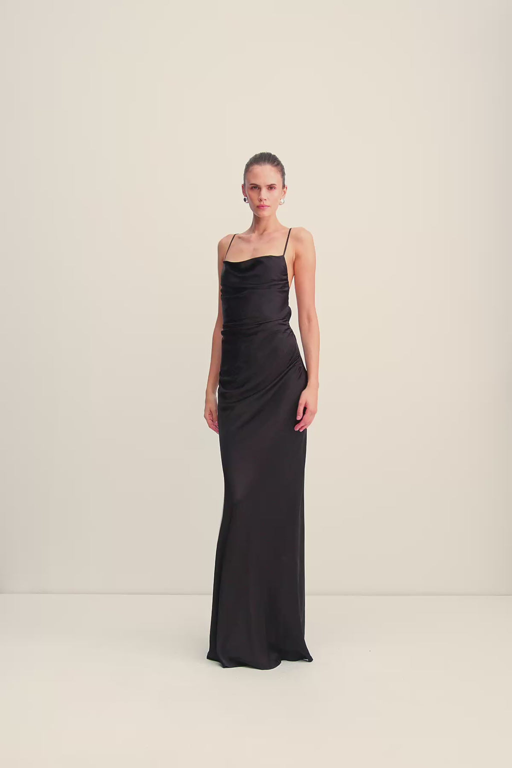 La Lune Lace Back Maxi Dress | Black | Dresses