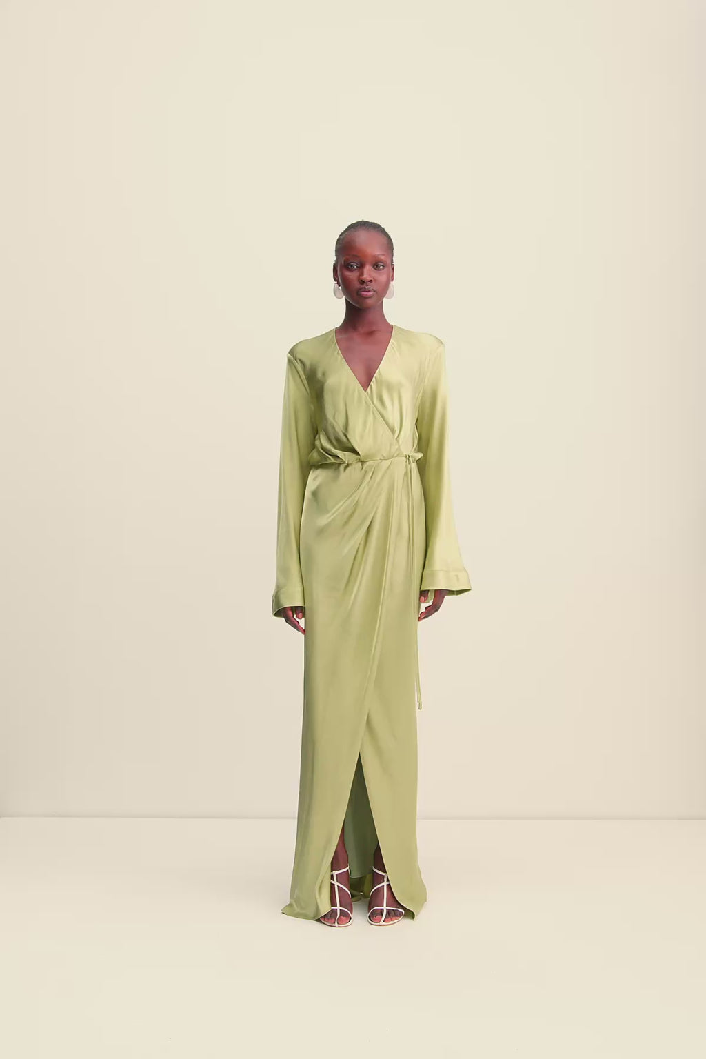 La Lune Long Sleeve Wrap Maxi Dress | Fern | Dresses | Shona Joy  Shona  Joy US