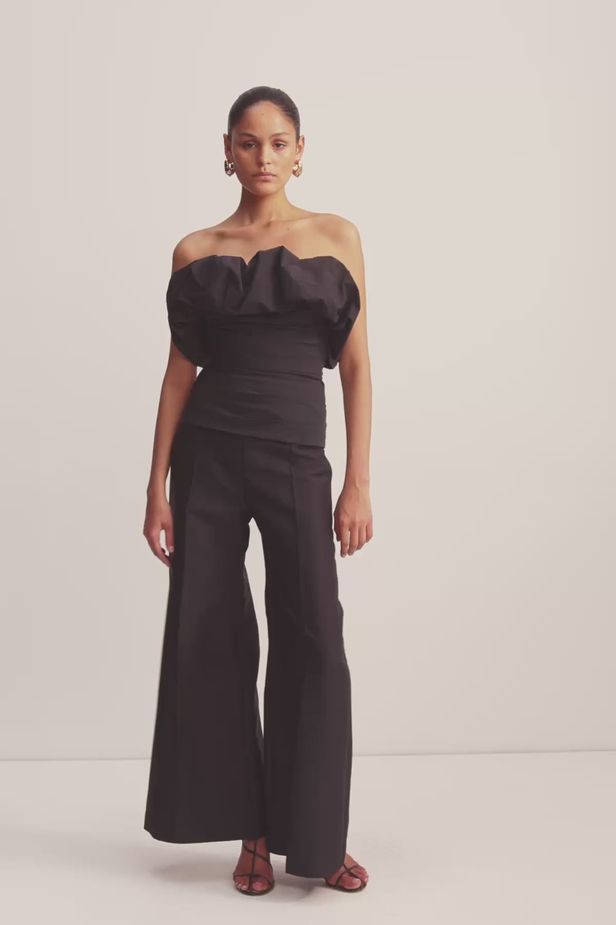 Campbell Strapless Bubble Top | Black | Tops | Shona Joy – Shona