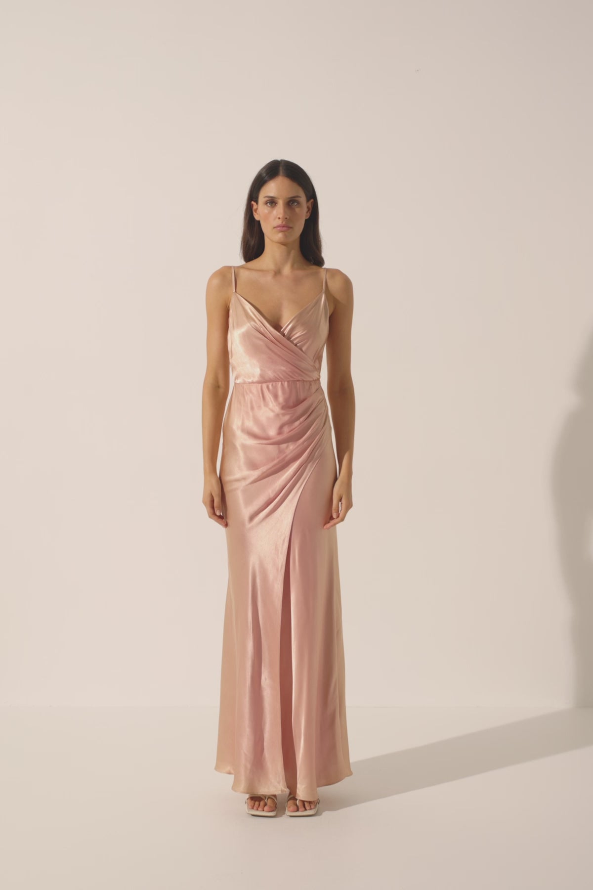 La Lune Cross Draped Maxi Dress | Desert Rose | Dresses | Shona