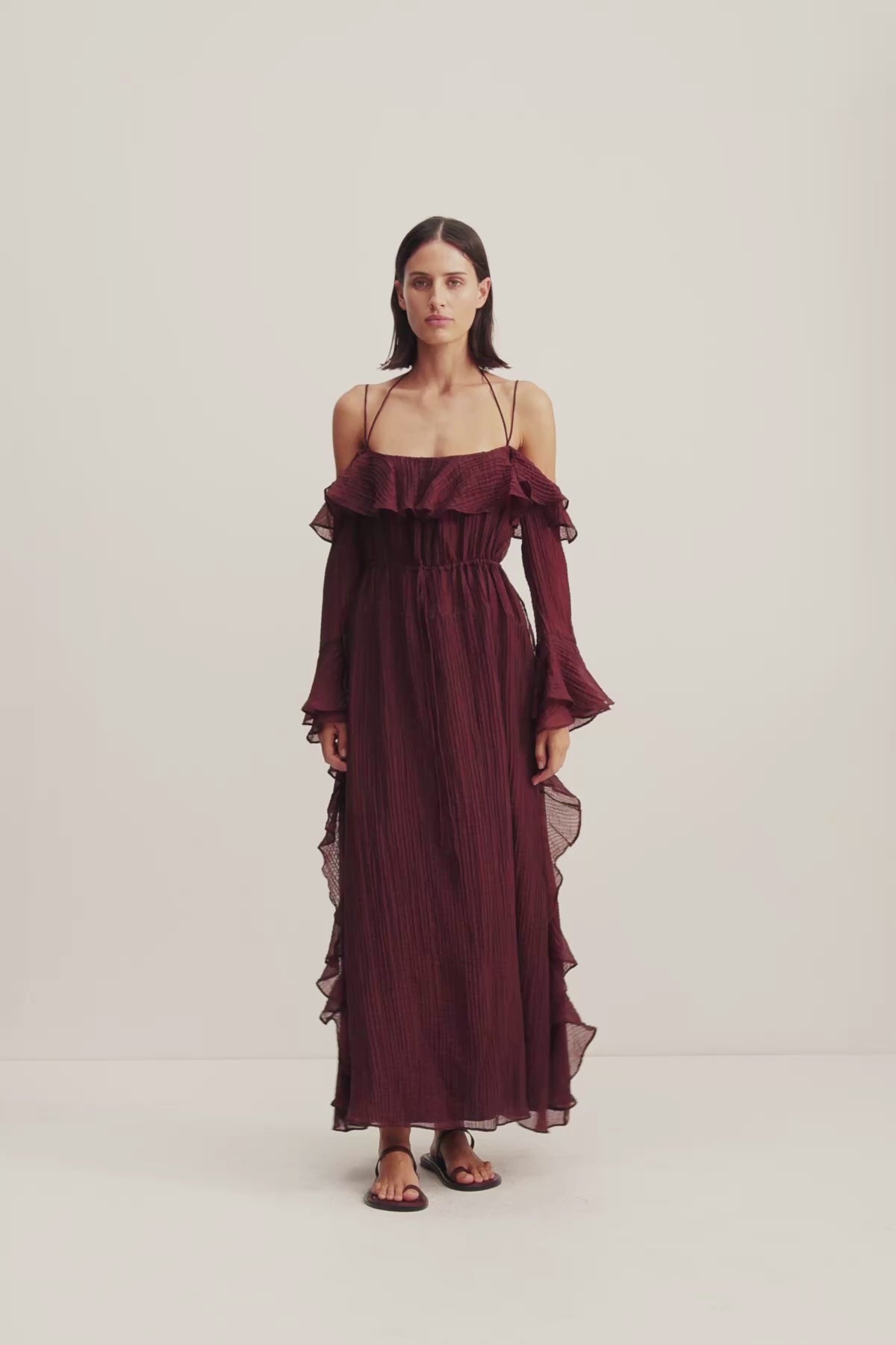 Anika Tiered Ruffle Maxi Dress | Umber | Dresses | Shona Joy