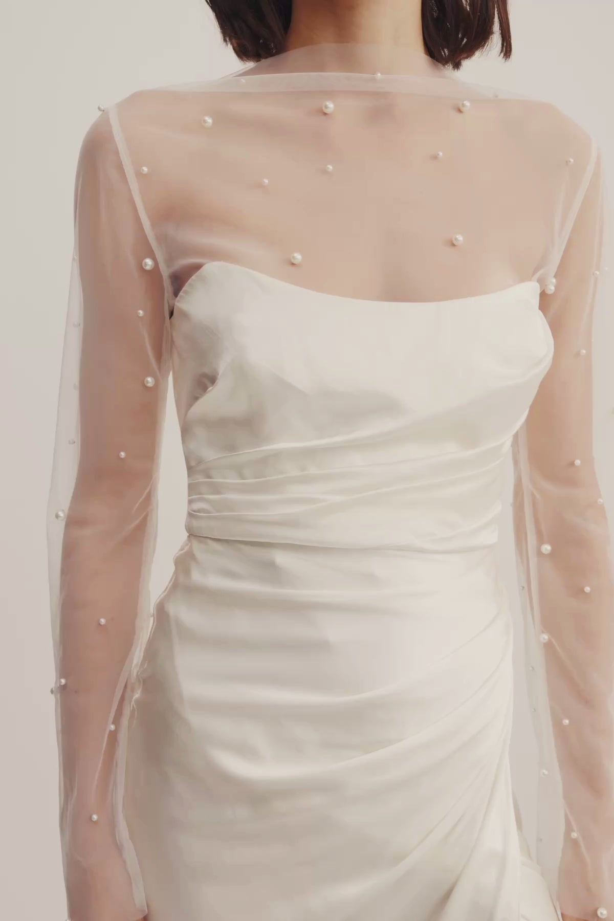 Opaline Sheer Pearl Top | Ivory | Tops | Shona Joy – Shona Joy US