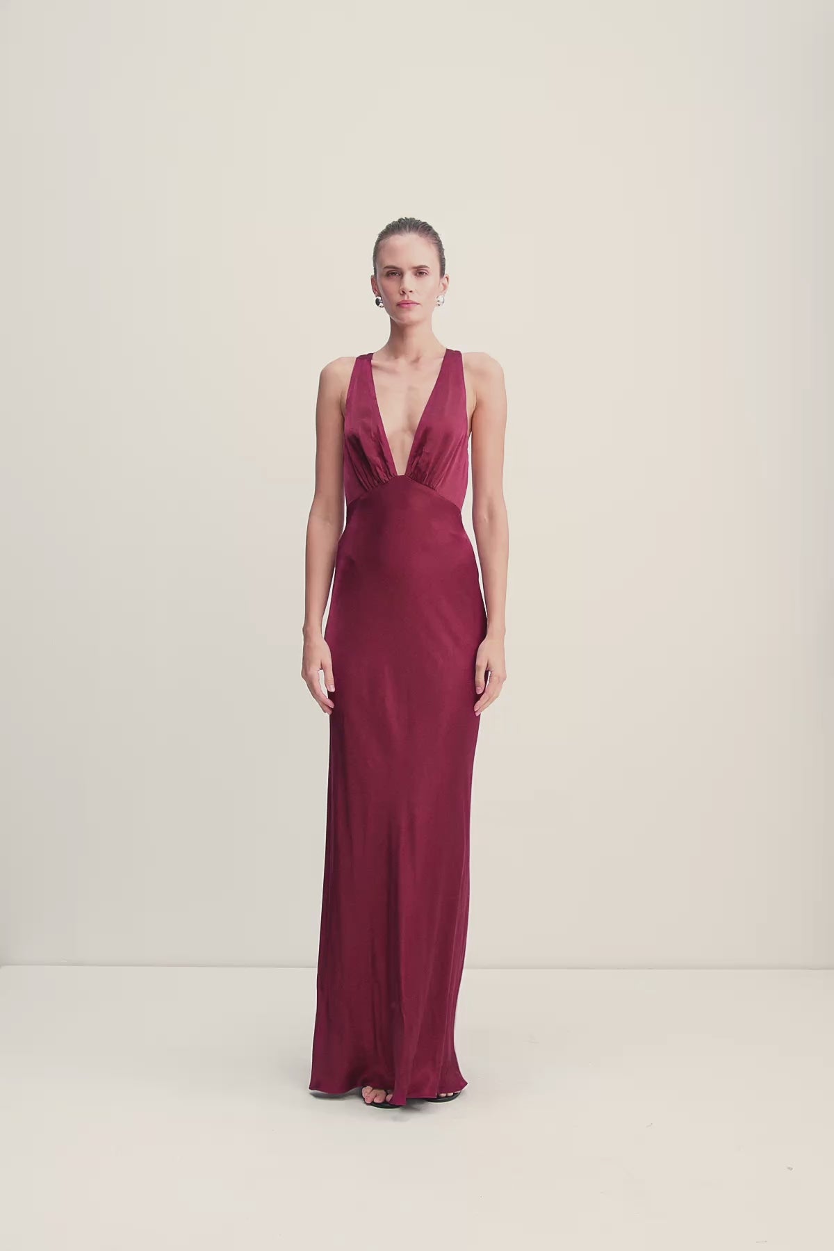 La Lune Plunged Cross Back Maxi Dress | SHIRAZ | Dresses | Shona