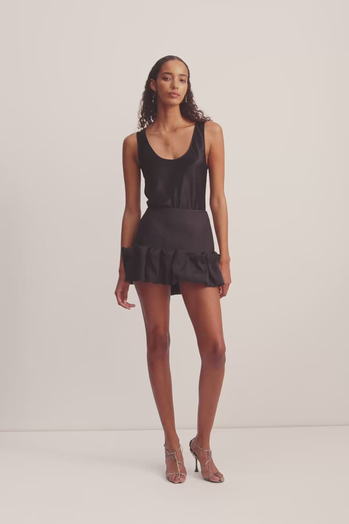 Otis Fitted Bubble Mini Skirt | Black | Skirts | Shona Joy – Shona