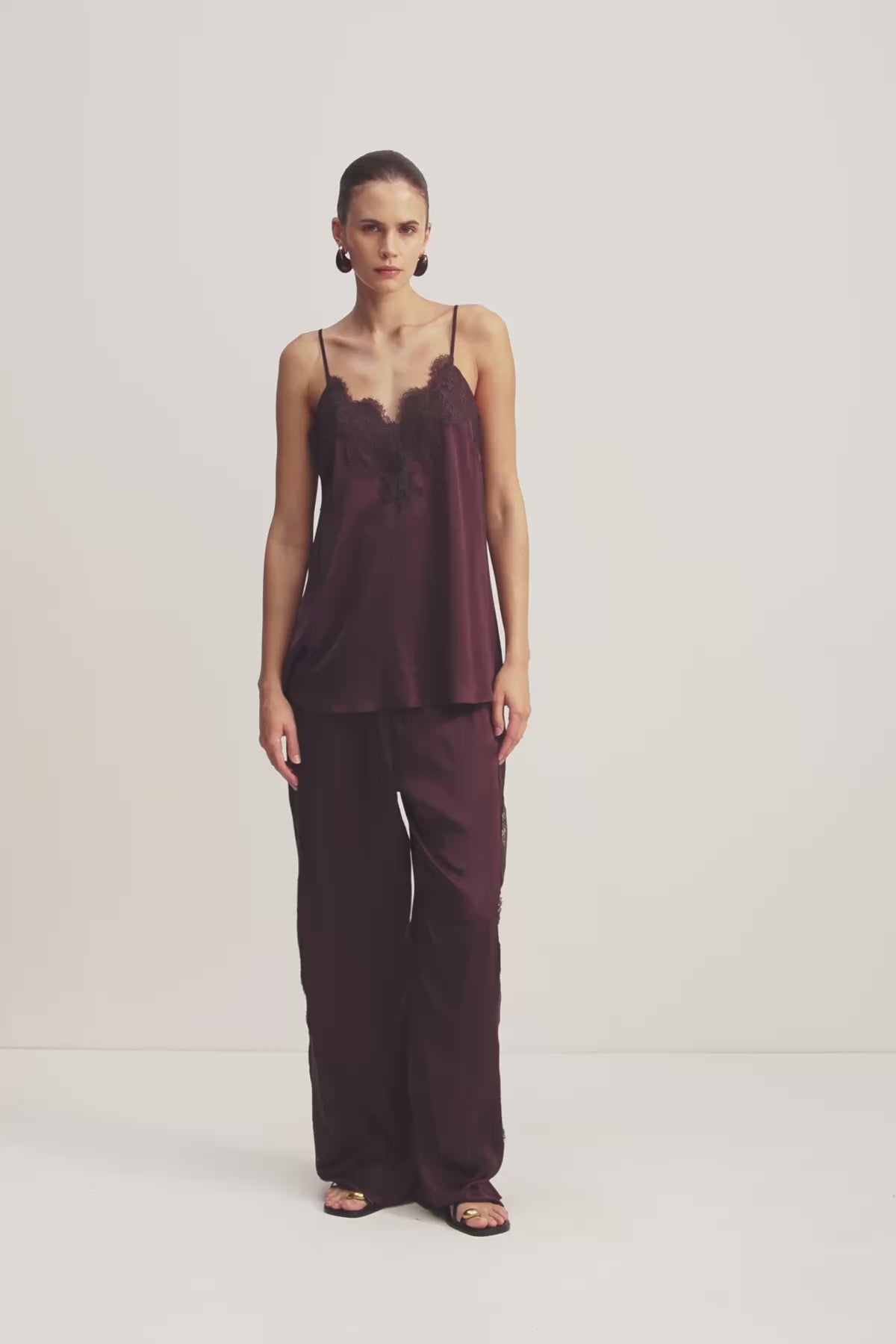 Simona Lace Cami | Espresso | Tops | Shona Joy – Shona Joy US