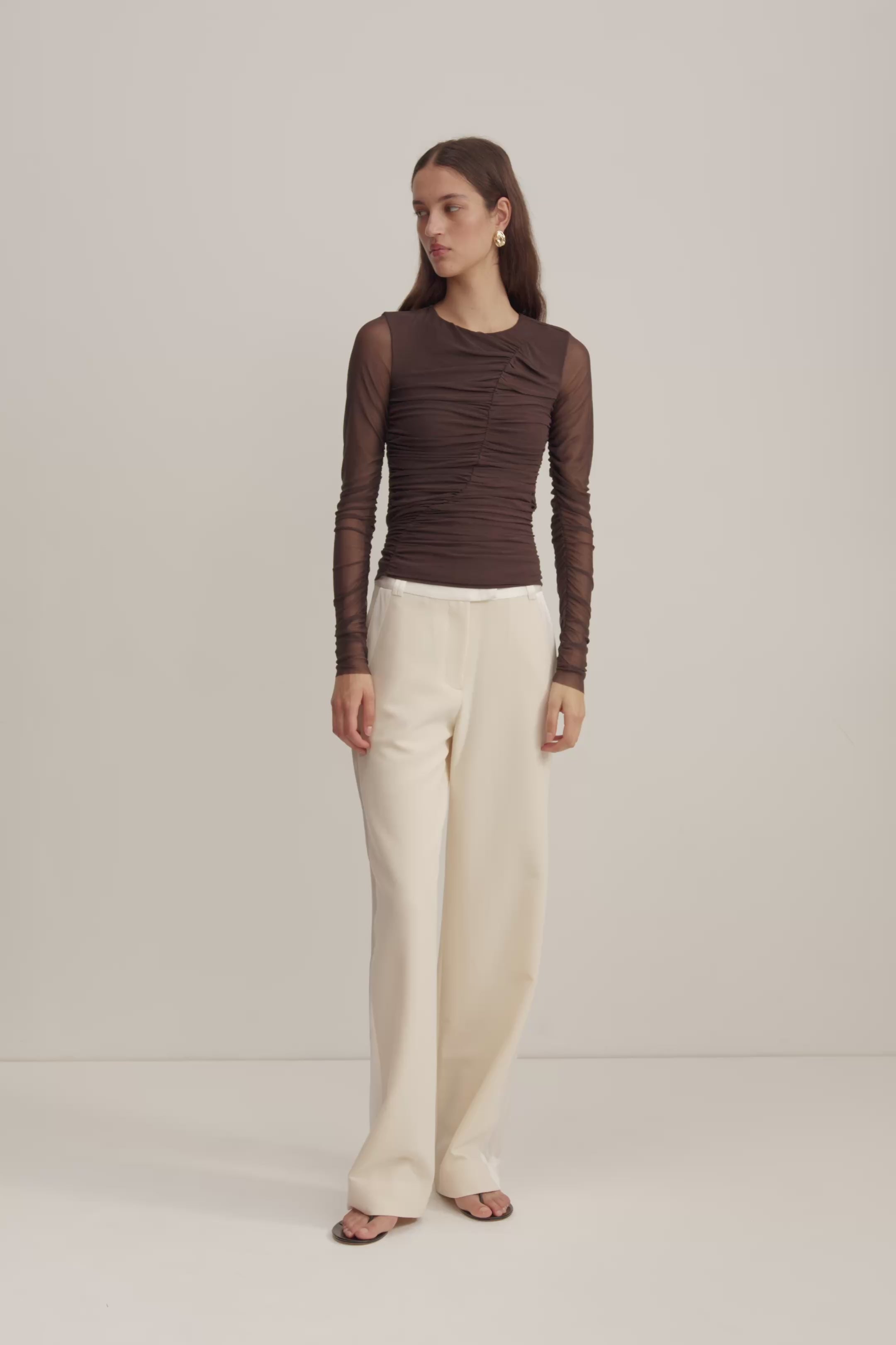 Mira Gathered Top | Ganache | Tops | Shona Joy – Shona Joy US